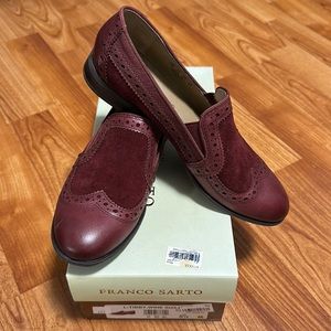 Franco Sarto Tibby Wingtip Oxford Slip On Loafers